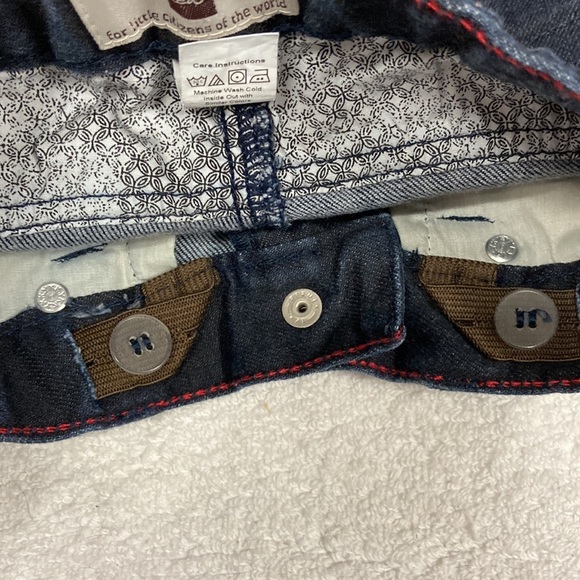 Tea girls jeans dark wash adjustable waist cotton spandex size 3 - Picture 8 of 8